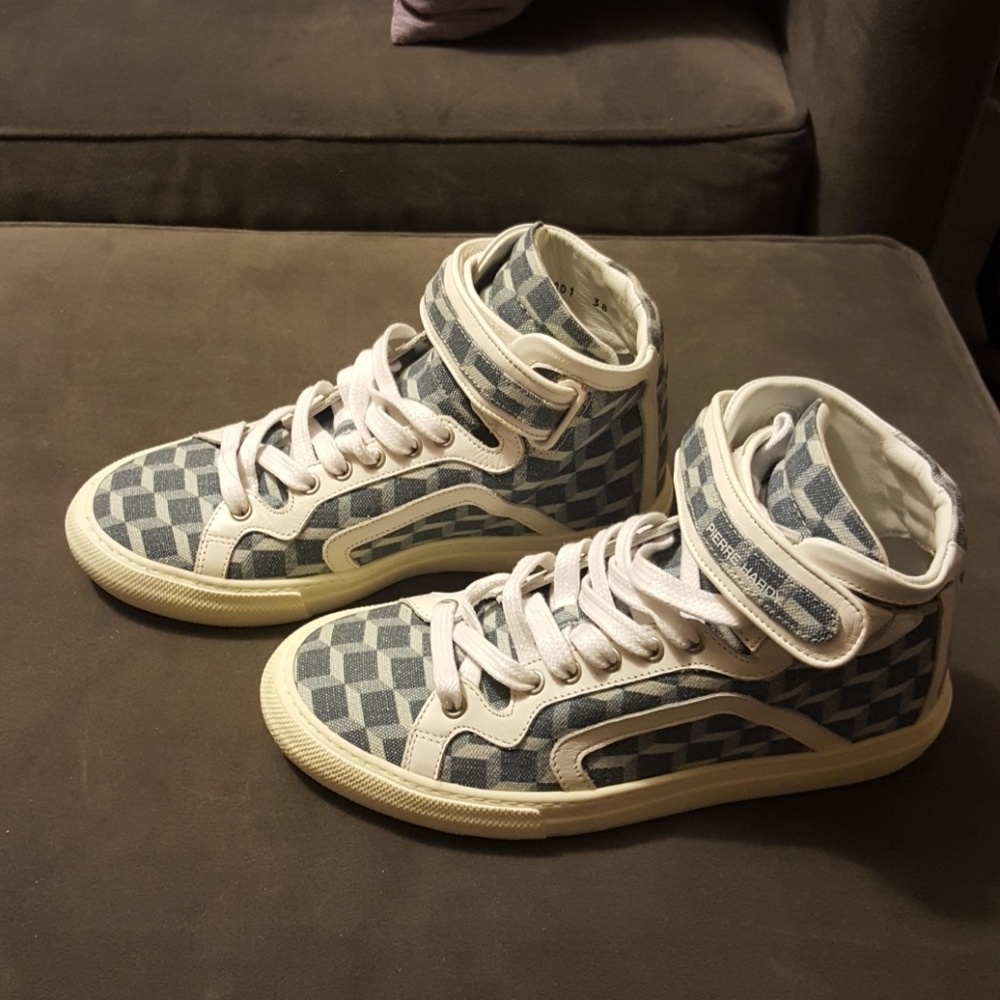 Pierre hardy sneakers hightops 38 jean and leather